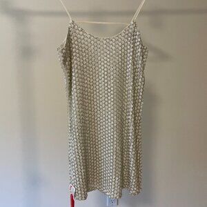 Parker Beaded White Silk Spaghetti Strap Mini Cocktail Dress, XS, NWT $100